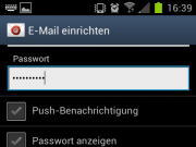 Android E-Mail Account einstellen