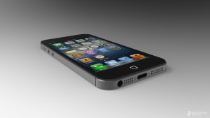 iPhone 5 Schwarz liegend