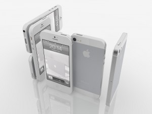 iPhone 5 weiß stehend