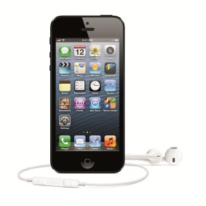 iPhone 5 Schwarz stehend