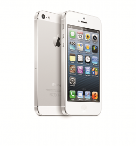 iPhone 5 Weiß stehend
