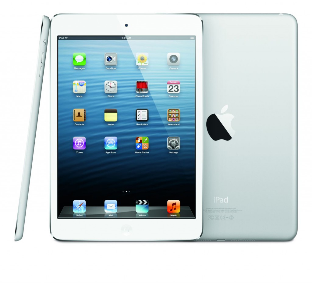 iPad Mini in Weiß stehend