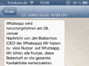 WhatsApp Kettenbrief Beispiel