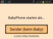 BabyPhone Mobile Start Ansicht