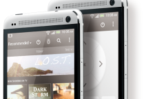 HTC One Vorderseite in Silber von vorne zwei
