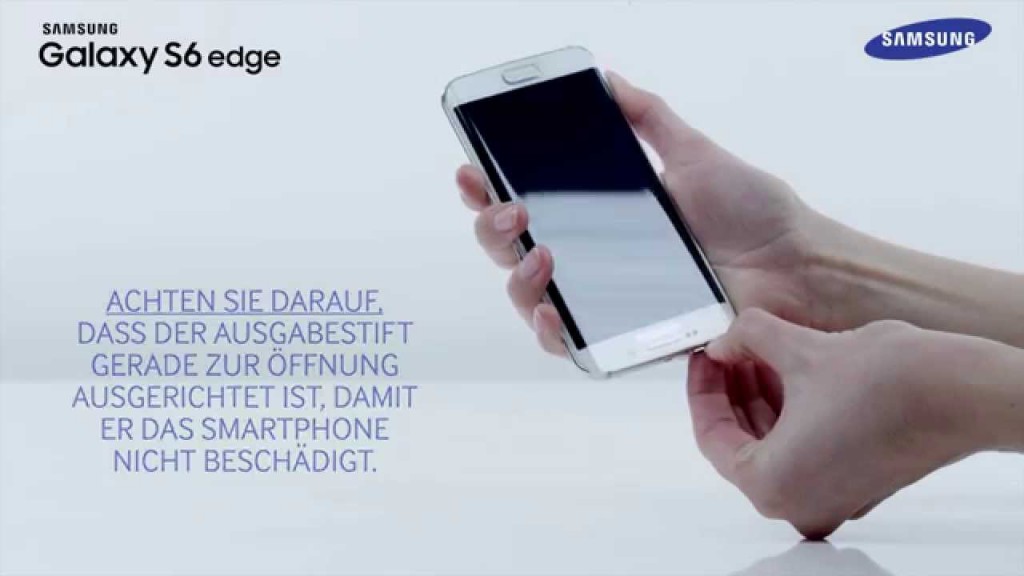 S6 edge SIM einlegen