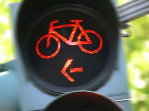 Fahrradfahrer Ampel