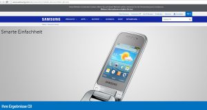 Samsung Homepage Klapphandy